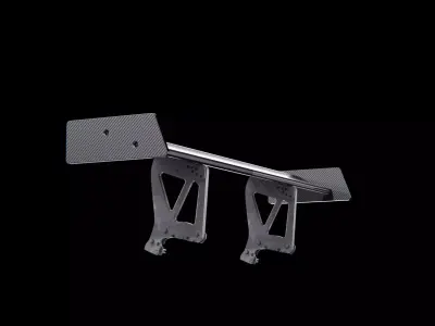 Spoiler carbon tuning auto motor 3D model