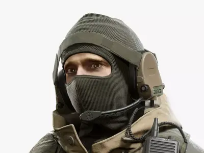 Modern Russian Soldier Low-poly 3D model buy