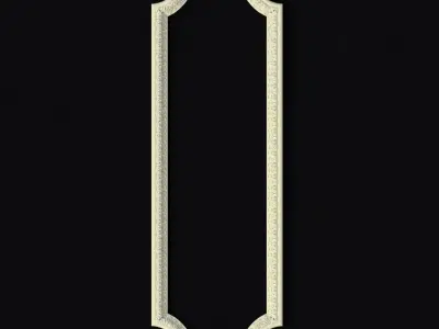mirror gold frame 3D model