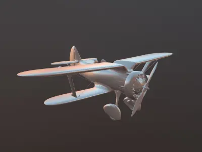 High detailed model i15 biplane 3D print model