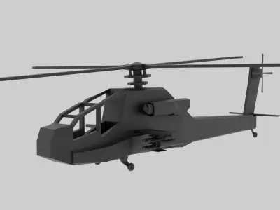 AH-64 Apache Helicopter 3D model