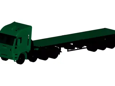 truck and trailer 3D model