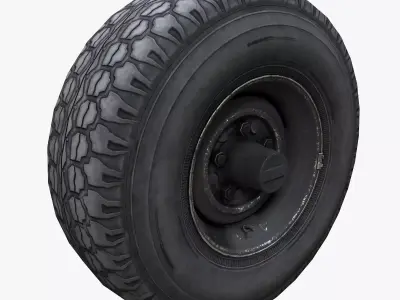 4x4 wheel PBR  Low-poly 3D model