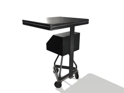 Hospital Monitor Cart Low-poly 3D model