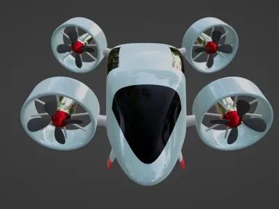 3D human carrying Dron Quadrocopter model 3D model