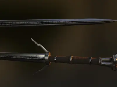Sword of the Wolf School Low-poly 3D model