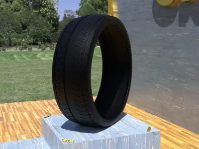 ORTAS TIRE NO 13 GAME READY Low-poly 3D model