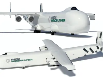 Radia Windrunner Cargo Airplane 3D model