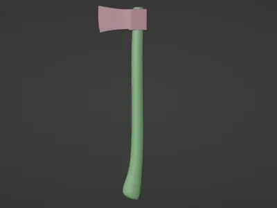 Axe Game Ready Low-poly 3D model get