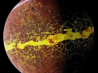 Volcanic Planet 05 - 4k Free 3D model