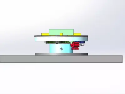 Four jaw synchronous clamping chuck 3D model