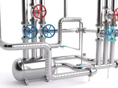 Industrial Pipe 3D model from CGTrader