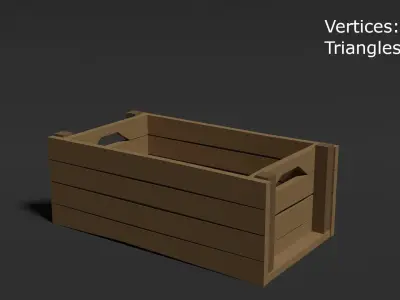 Low Poly Style Crate Assets Low-poly 3D model