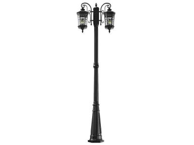 Detailed Classic Street Lights 3D model