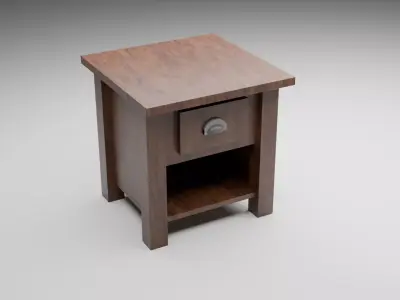 Antique End Table Low-Poly 3D-Model Low-poly 3D model