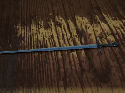 Medieval Sword Gamready PBR - One-Handed sword 3D model