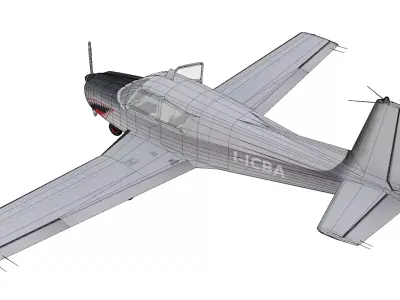 SIAI-Marchetti S205R Low-poly 3D model