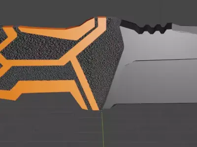 Survival Knife 3D model buy