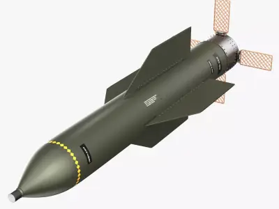 GBU-57AB MOP Bunker Buster Bomb PBR Low High Poly Game Ready 3D model