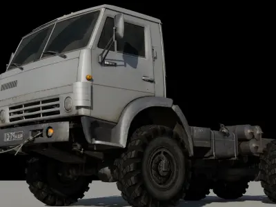 Truck scanned  Low-poly 3D model