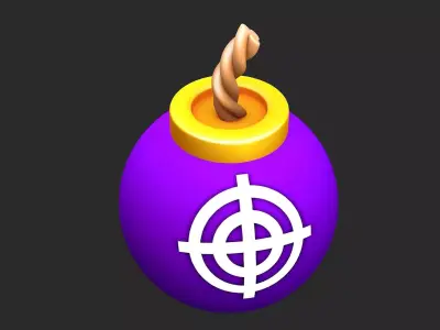 Stylized bomb 3D model