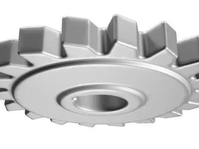 Mechanical Milling Cutter Low-poly 3D model