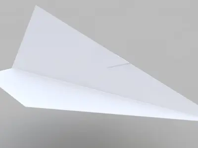 Paper Plane 3D model by nerokart