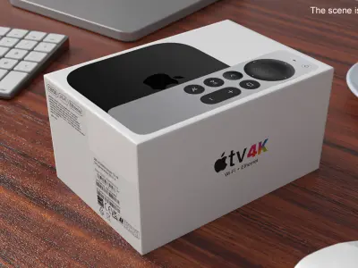 Apple TV 4K Packaging Box 3D model
