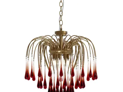 Glass water pendant lamp 3D model