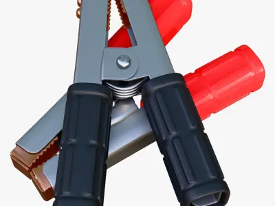Battery Terminal Clamp with Insulated Handles M1 3D model