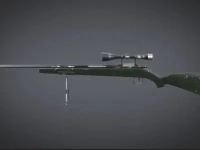 Stylized Sniper Rifle 3D model