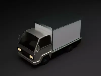Truck Low Poly Game-ready Low-poly 3D model