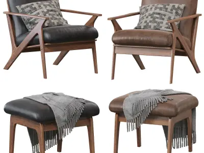 Baxton Studio Bianca Mid-Century  3D model