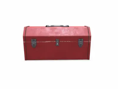 Old Metal Tool Box Low-poly PBR Free low-poly 3D model