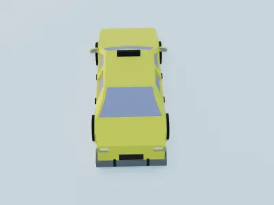 taxi low poly Free 3D model
