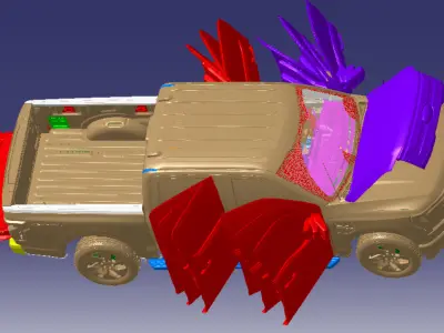  F150 Lightning 2022 Vehicle 3d scan data 3D model