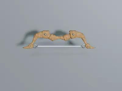 Stylized Hunter Bow - Low Poly Low-poly 3D model
