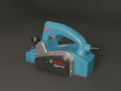 Realistic Bosch Power Planer with PBR Texture Low-poly 3D model