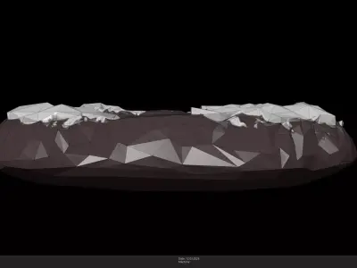 Stylized Frozen Ancient Arctic Grave Game Ready - AI Low-poly 3D model