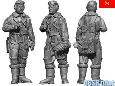 Ussr Pilot  3D print model
