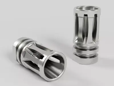 A2 Birdcage Flash Hider  Low-poly 3D model purchase