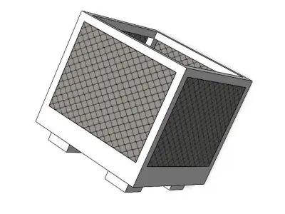 Chain Link Metal Container Free 3D model
