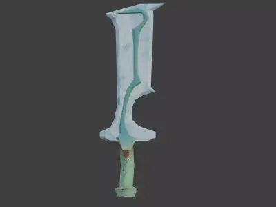 Stylised swords low-poly game ready Low-poly 3D model Low-poly 3D model