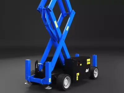 Genie GS-3369 RT Scissor Lift - Game Ready PBR - 3 LODs Low-poly 3D model