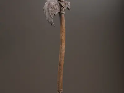 Battle Axe 3D model 7