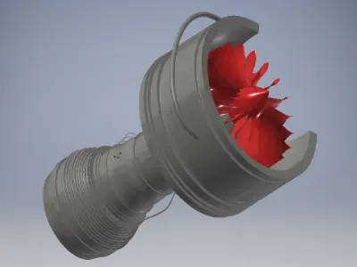 Jet Engine Assembly 3d model 3D model