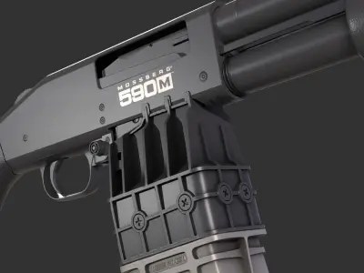 Mossberg 590M Low-poly 3D model