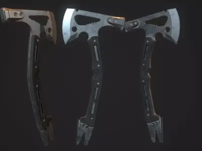 Modern Axe 01 Low-poly 3D model