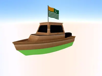 Azad Kashmir Fishing Boat 3D model