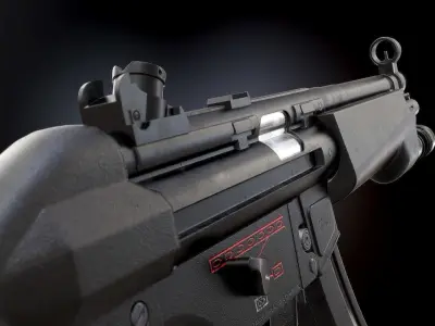 MP5 - Model and Textures Low-poly 3D model